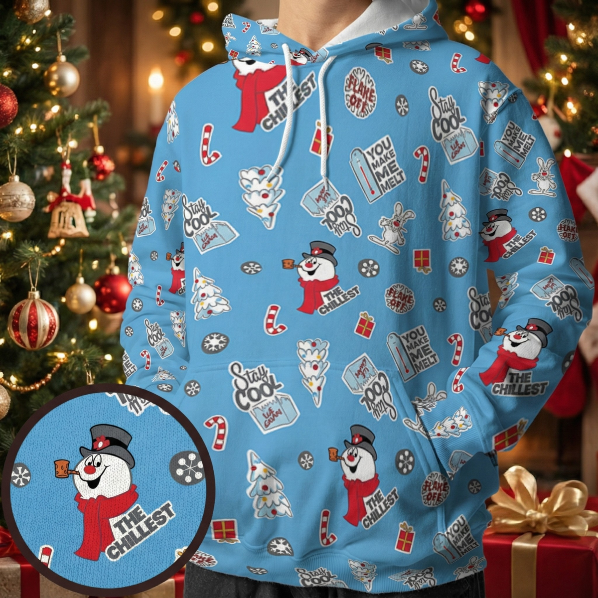 The Chillest Frosty The Snowman All-over Print Hoodie