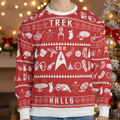 Trek The Halls Star Trek Ugly Christmas Sweatshirt