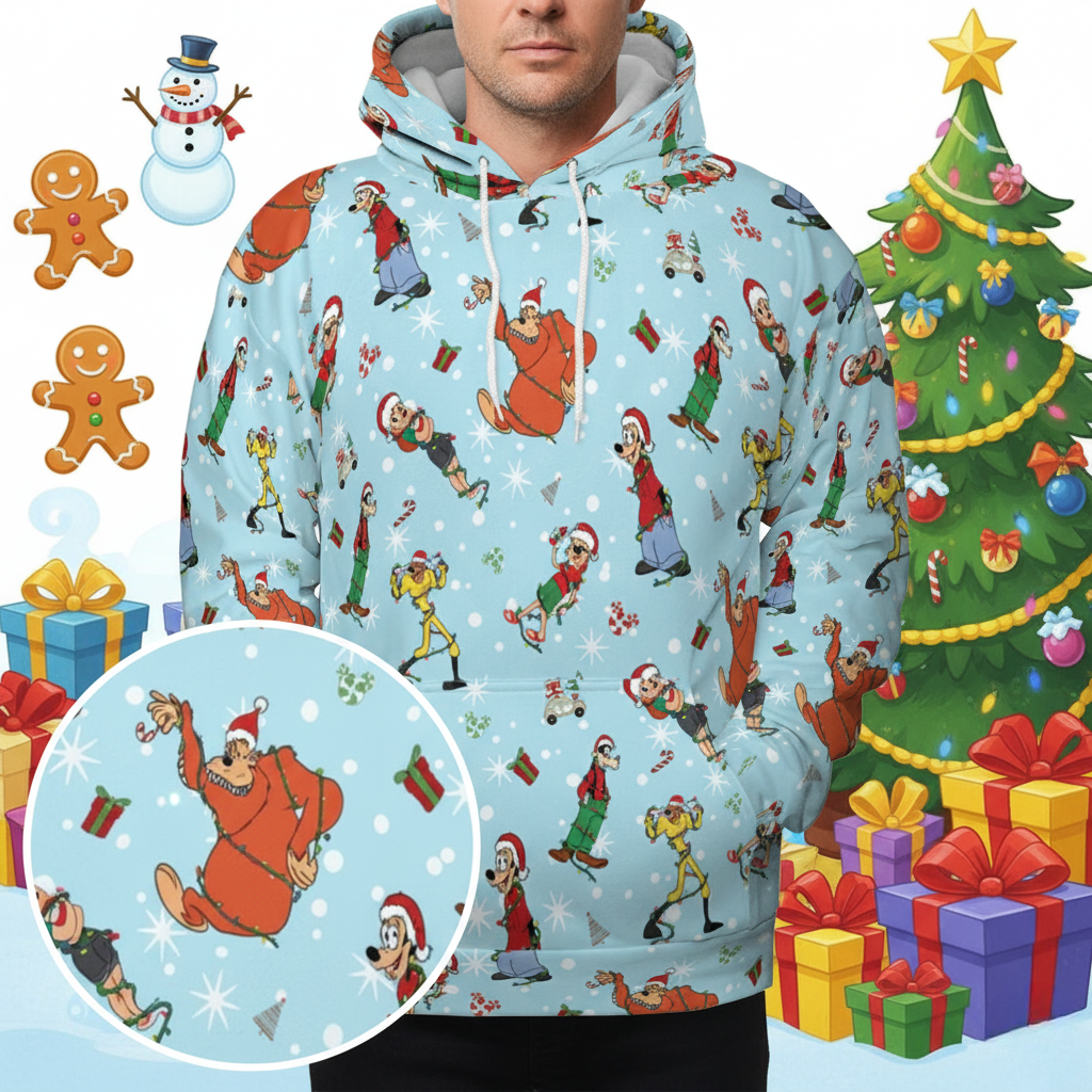 Verry Merry Christmas Goofy All-over Print Hoodie