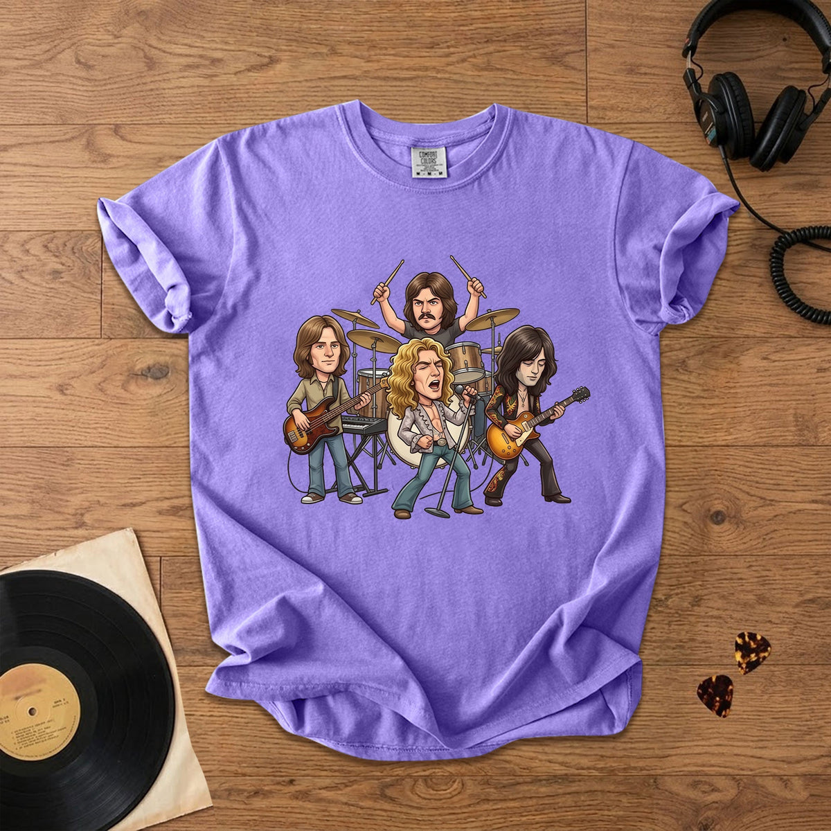 Led Zeppelin Vintage Rock Band Graphic T-Shirt Classic Music Fan Tee