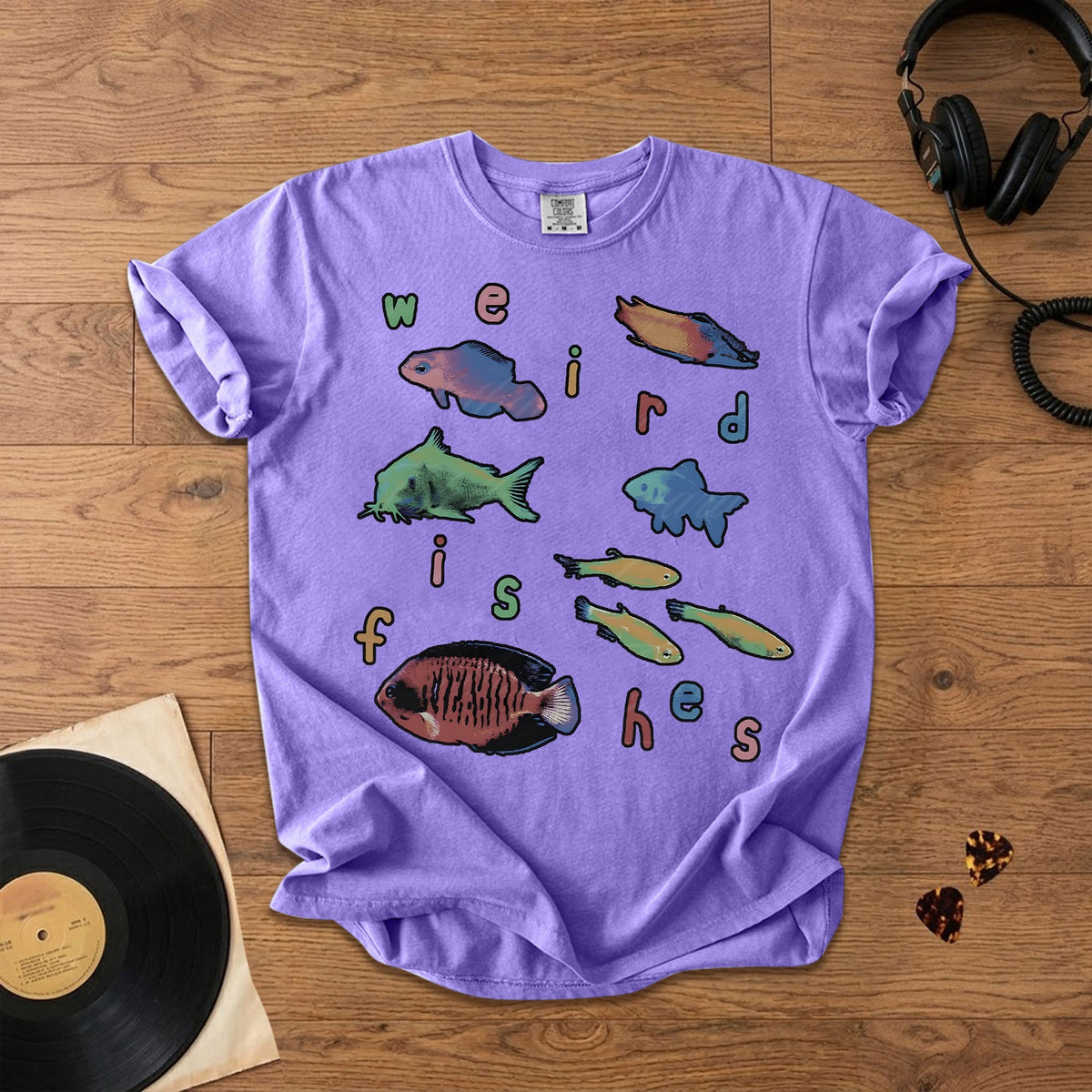 Weird Fishes Radiohead Comfort Tee Space & Retro Rock Inspired Graphic Shirt