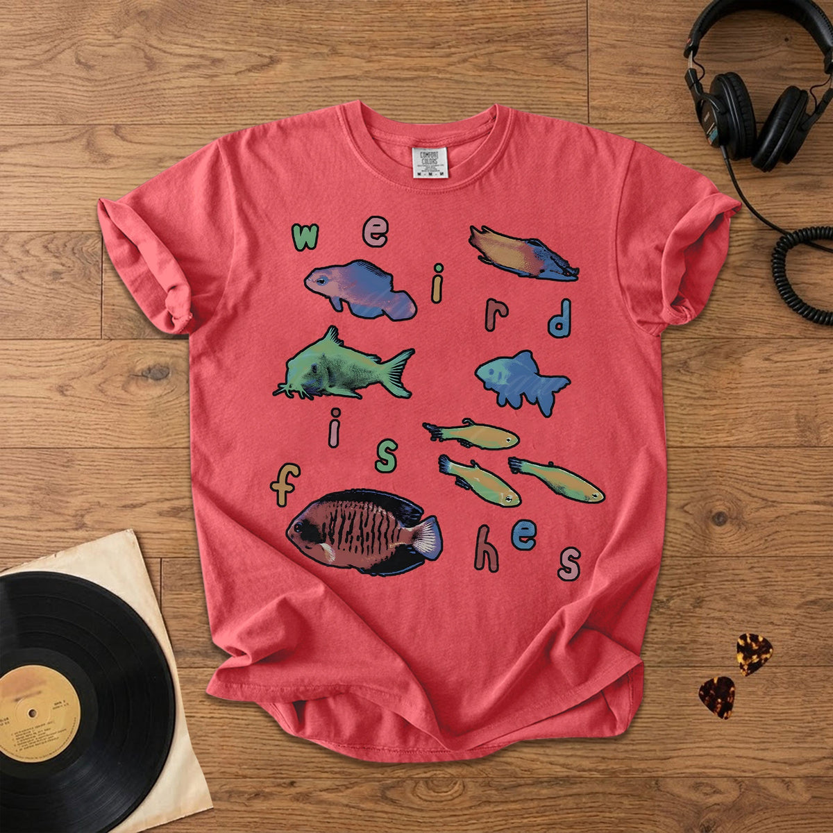 Weird Fishes Radiohead Comfort Tee Space & Retro Rock Inspired Graphic Shirt