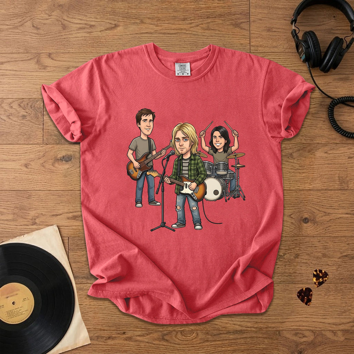 Nirvana Vintage Grunge Band Graphic T-Shirt Retro Music Fan Comfort Tee