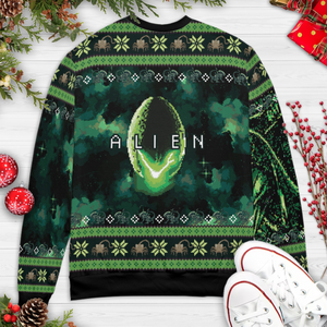 Xenomorph Alien Christmas Ugly Christmas Sweatshirt