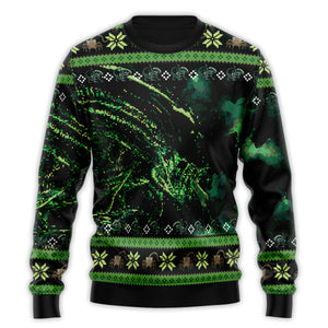 Xenomorph Alien Christmas Ugly Christmas Sweatshirt