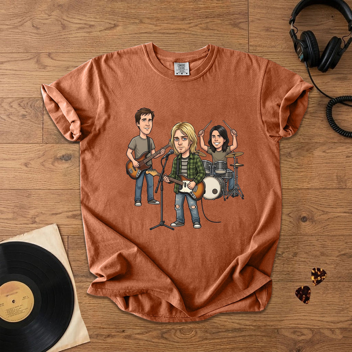 Nirvana Vintage Grunge Band Graphic T-Shirt Retro Music Fan Comfort Tee