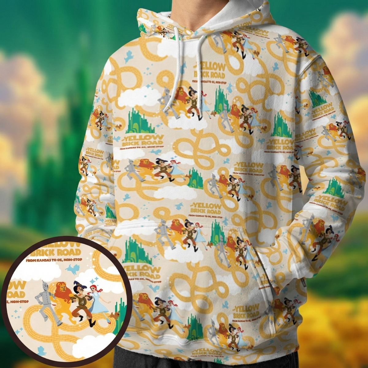 Yellow Brick Road All-over Print Hoodie