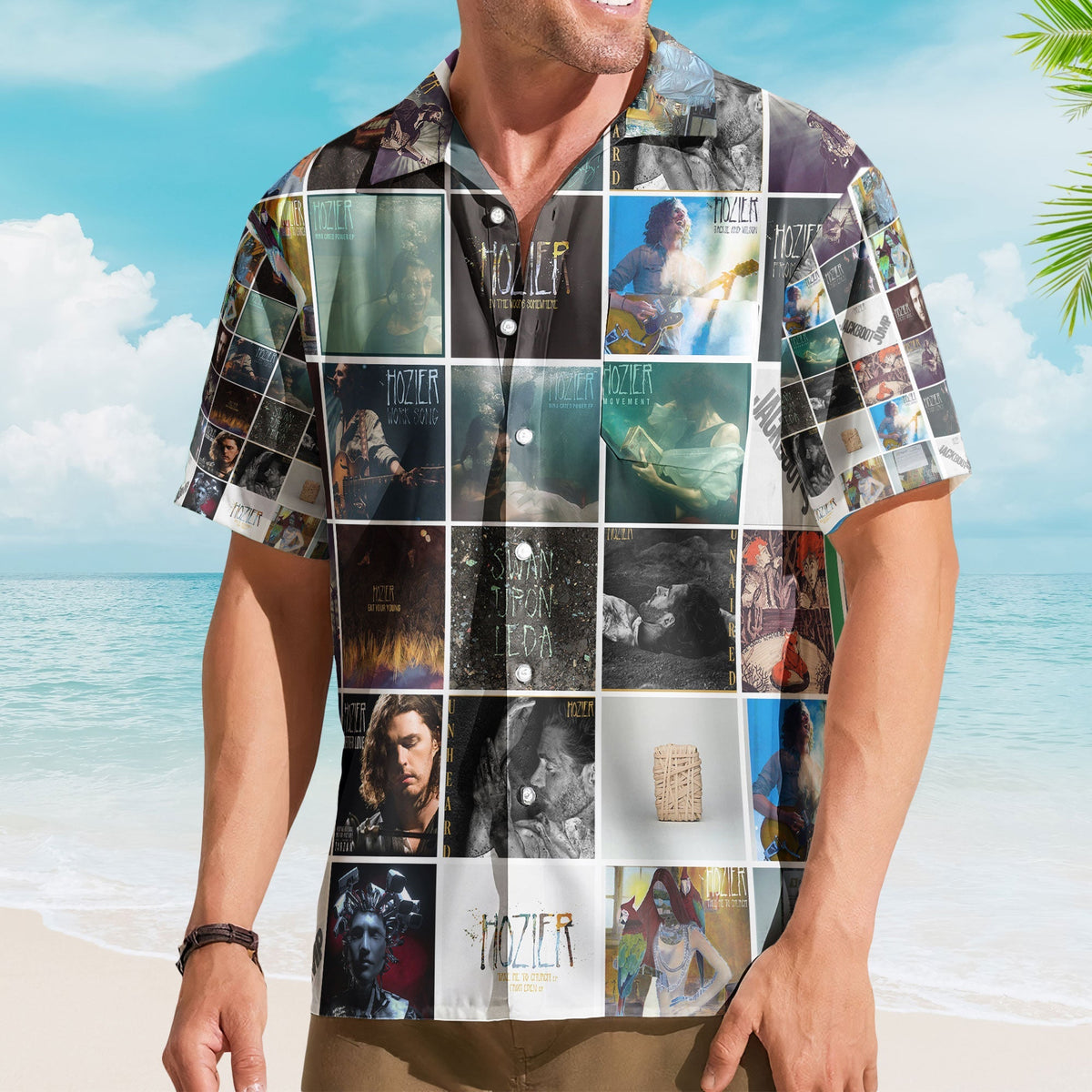 Hozier Album Collage Hawaiian Shirt – Indie Folk Music Fan Shirt