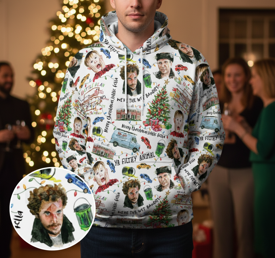 Wet Bandits Home Alone All-over Print Hoodie
