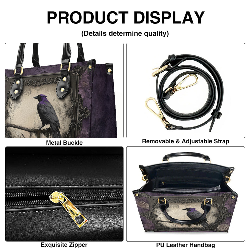 Gothic Raven Leather Handbag & Wallet Set Inspired by Edgar Allan Poe