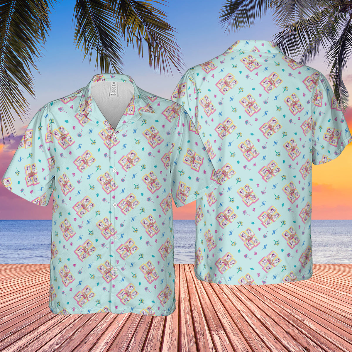 Golden Girls Patterned Hawaiian Shirt