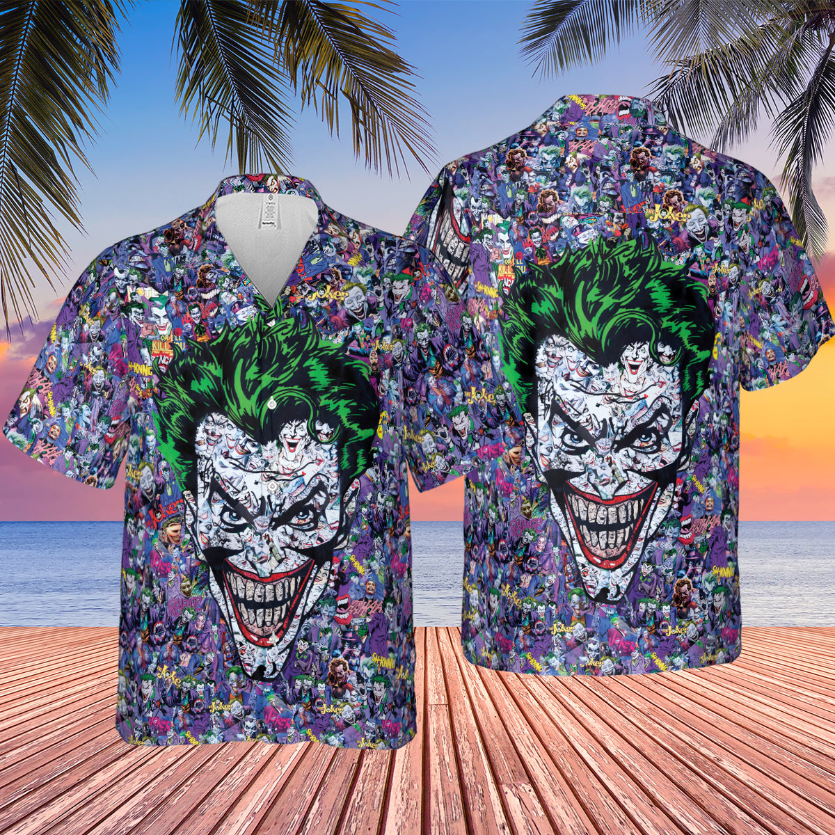 Joker The Most Favourite Characters Pattern Hawaiian Shirt