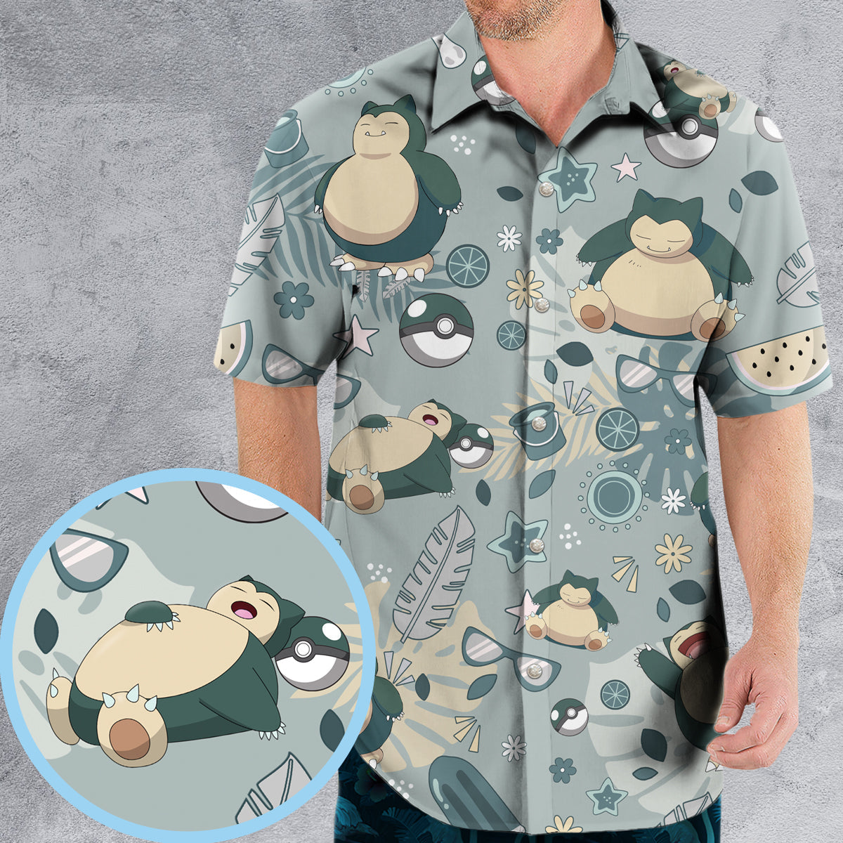 Summer Relax Snorlax Pokemon Hawaiian Shirt