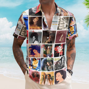 Diana Ross Album Collage Hawaiian Shirt – R&B Pop Music Fan Shirt