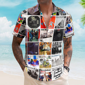 Beastie Boys Album Collage Hawaiian Shirt – Hip-Hop Rock Band Fan Shirt
