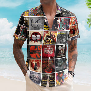 Wu-Tang Clan Album Collage Hawaiian Shirt – Rock Band Fan Shirt