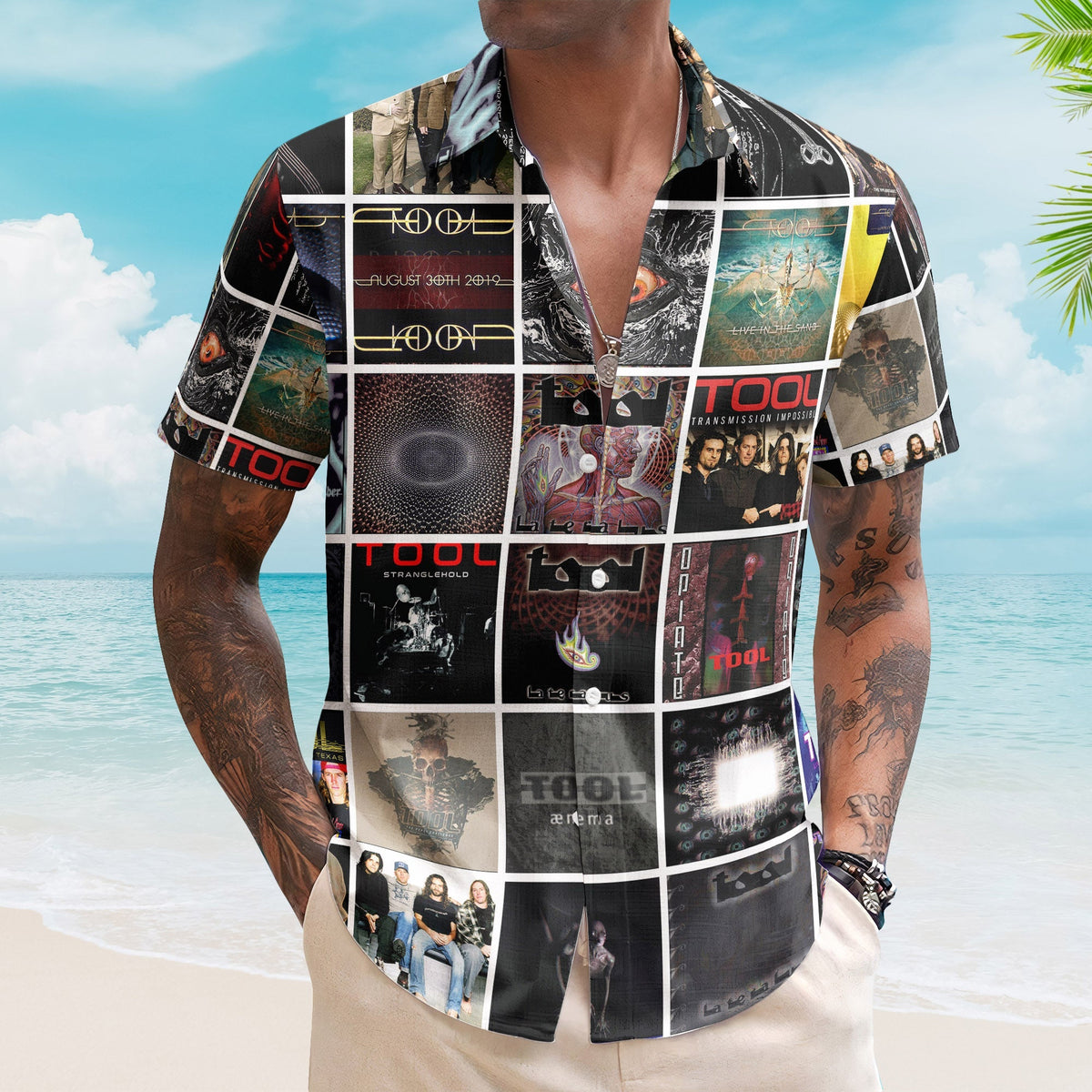 Tool Album Collage Hawaiian Shirt – Rock Band Fan Shirt