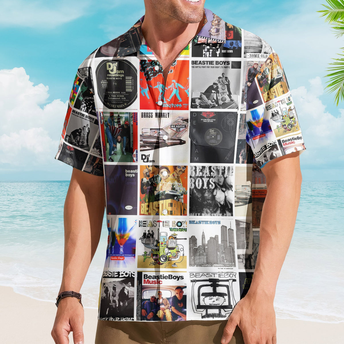 Beastie Boys Nostalgia Collage Hawaiian Shirt – Old School Hip-Hop Memories Gift