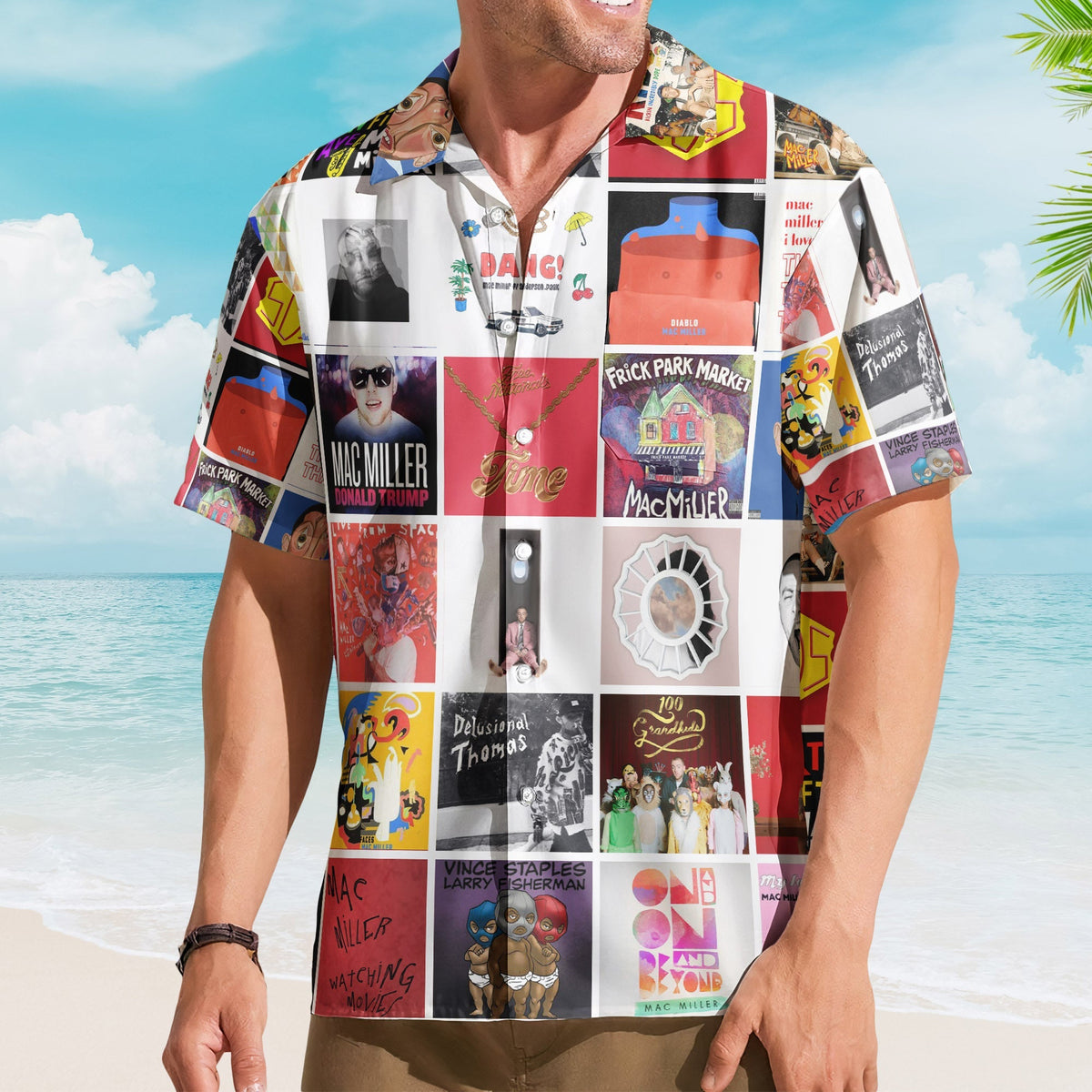 Mac Miller Hawaiian Shirt – Iconic Album Collage Hip-Hop Style