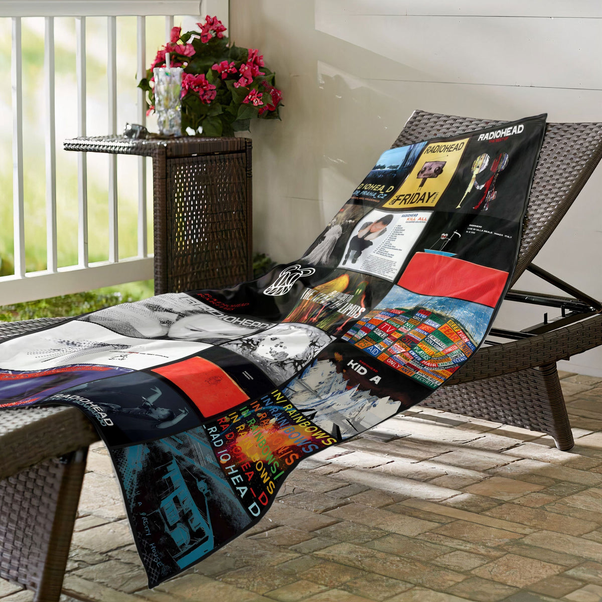 Radiohead Beach Towel Album Cover Collage Alternative Rock Towel