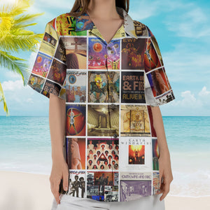 Earth, Wind & Fire Hawaiian Shirt – Album Cover Collage Retro Funk Soul Summer Button Up