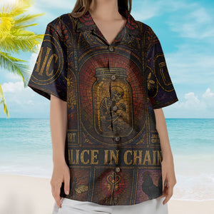 Alice In Chains Hawaiian Shirt - Unisex Retro Jar Of Flies Cathedral Window Button Up