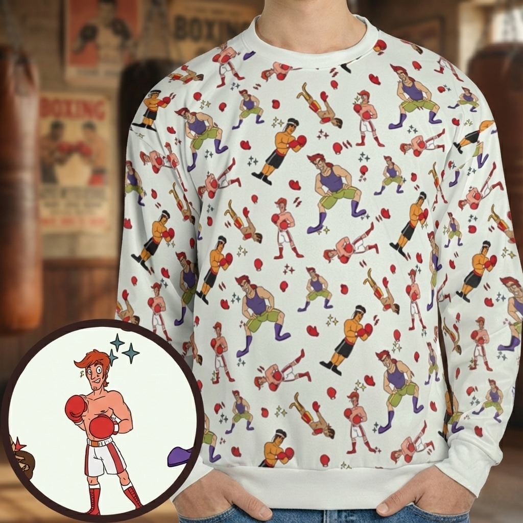 Statement Crew Punch Out All-over Print Sweatshirt