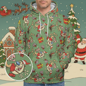 Holiday Fun The Ren and Stimpy Show All-over Print Hoodie
