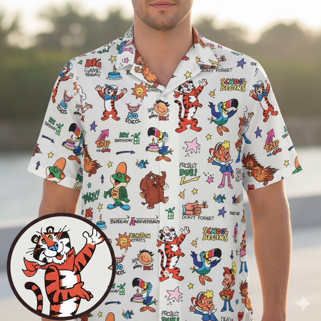 Cartoon Commercials Hawaiian Shirt