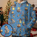 Christmas Action Movie All-over Print Hoodie