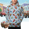 Christmas Cars Cars Toon All-over Print Hoodie